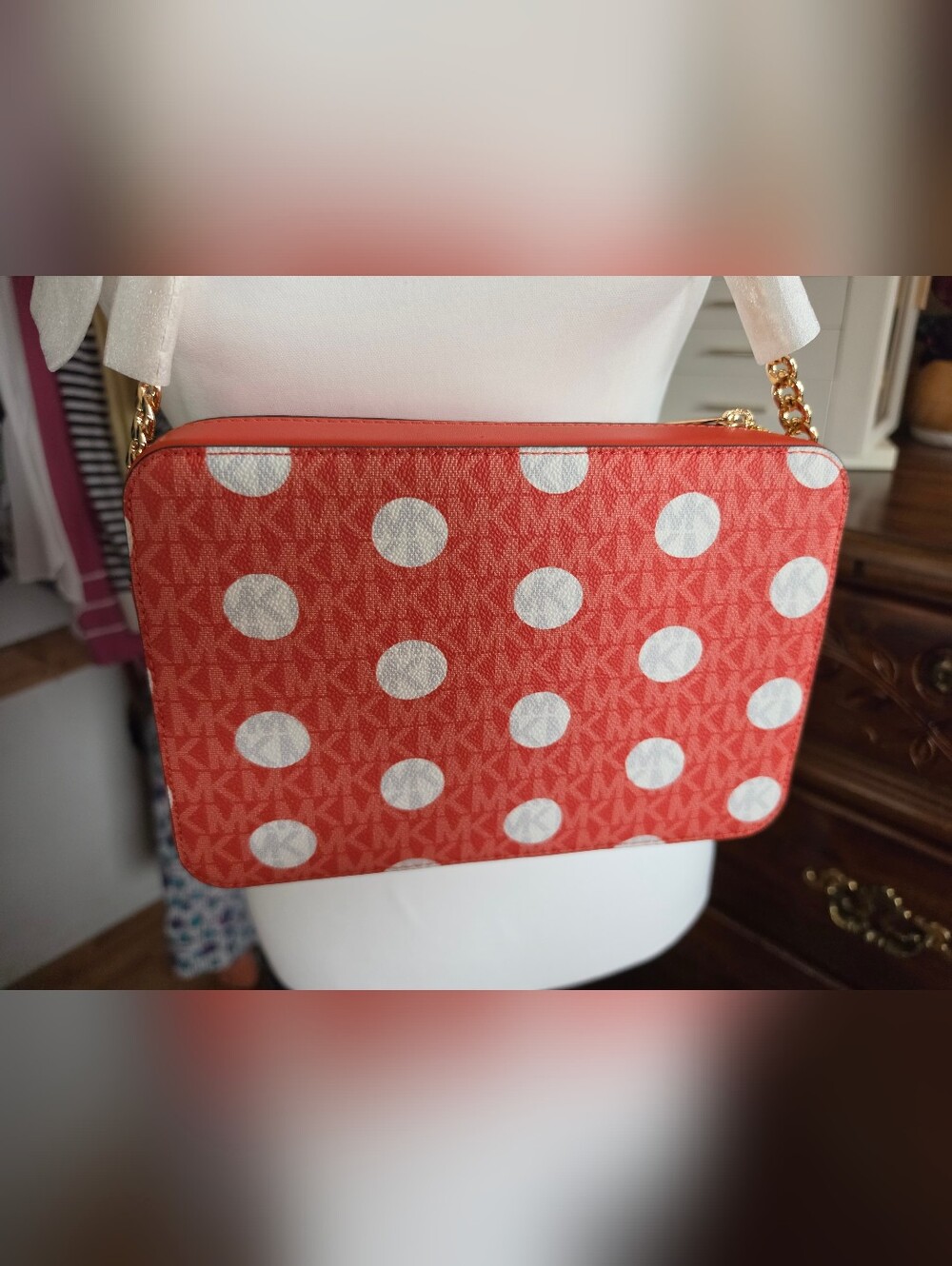 Michael Kors Jet Set Polka Dot Crossbody - Picture 11 of 14